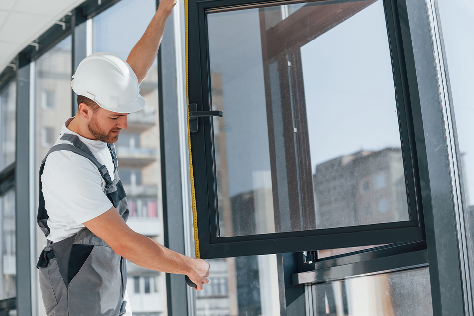 Premium UPVC Window Installation Illustration